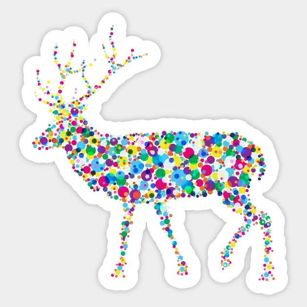 Colorfully Deer Sticker by martinussumbaji